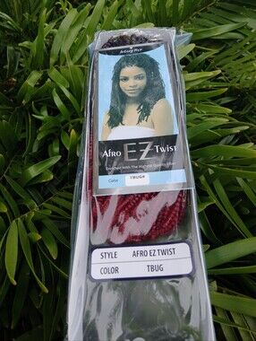 Afro EZ Twist Synthetic Braiding Hair - TBUG (Burgundy/Black)